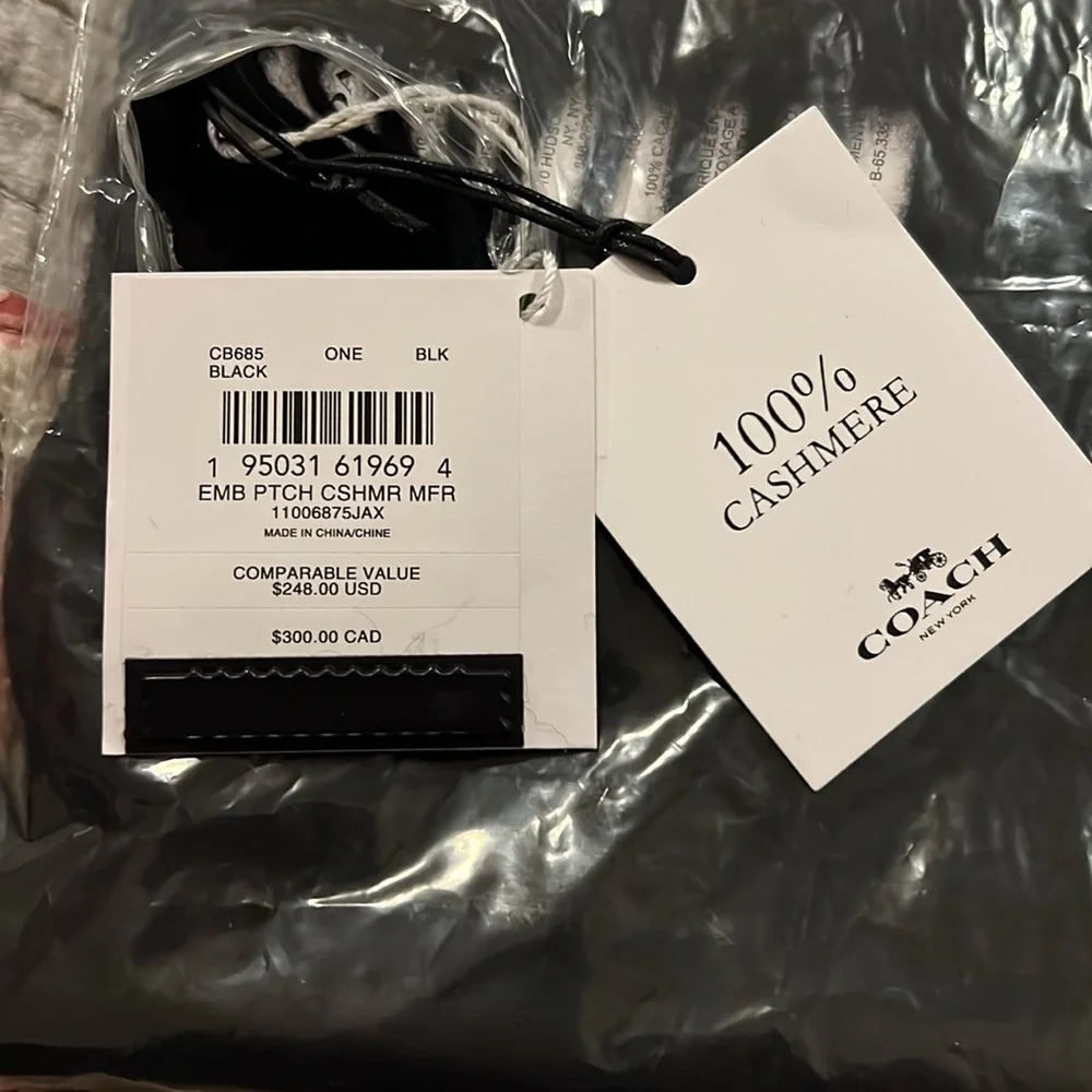 NWT Coach Cashmere scarf